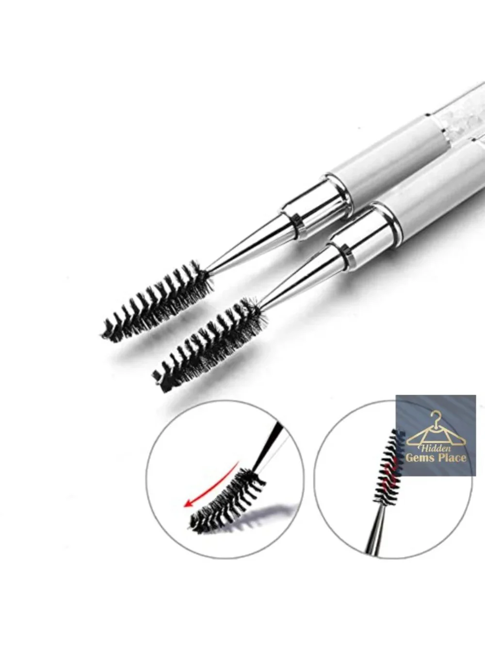 Eyelash Comb Curler Makeup Brush Mascara Brush with Cap Travel Accessories